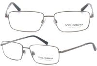 Dolce&Gabbana Brillenfassung DG1226-T 1155 55mm - Silber Metall Vollrand - Unisex