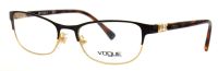 Vogue Eyewear Brillenfassung VO4063-B 997 52mm - Braun Gold Vollrand mit Strass