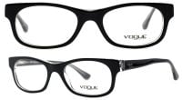 Vogue Damen Brillenfassung VO2837 W827 52mm - Schwarz Kunststoff Vollrand
