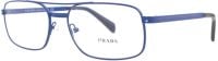 Prada Unisex Brillenfassung VPR 62N CAK-1O1 56mm - Blau Matt Metall Vollrand