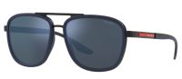 Prada Sport Herren Sonnenbrille PS50XS 60mm - Mattes Blau/Schwarz, Blau Verspiegelt
