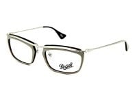 Persol Unisex Brillenfassung 3084-V 1008 51mm - Silber Vollrand - für Damen und Herren