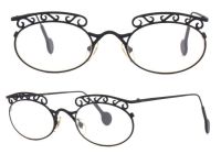 l.a. Eyeworks Vintage Brillenfassung MAGDA 412 schwarz matt metallic Vollrand Metall
