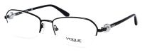 Vogue Eyewear Brillenfassung VO3944-B 352 54mm - Schwarz Metall Halbrand - Unisex