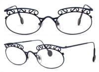 l.a. Eyeworks Vintage Brillenfassung MAGDA 422 126mm - Blau Matt Metallic - Unisex
