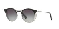 Valentino Damen Sonnenbrille VA2008Z 3015/8G 51mm - Metall Schwarz Silber - Rund