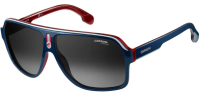 Carrera Sonnenbrille 1001/S 8RU9O 62mm - Unisex - Blau Weiß Bordeauxrot Grau Verlauf