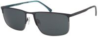 Jaguar Sonnenbrille Herren Mod.37821-3100 58mm - Metall blau matt silber - Dunkelblaue Gläser