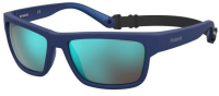 Polaroid Sonnenbrille PLD 7031/S PJP5X 59mm - Blau Matt - Polarisiert & Schwimmfähig - Unisex