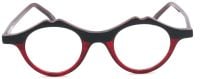 Theo´lala Brillenfassung Belgium 1 41mm - Schwarz, Rot Transparent - Kunststoff Vollrand - für Damen