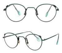 l.a. Eyeworks KINGSLEY 423 Vintage Brillenfassung 120mm - grün metallic Vollrand - für Damen und Her