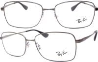 Ray-Ban Damen Brillenfassung RX6336M 2620 55mm - Silber Metall Vollrand - Elegant