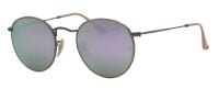 Ray-Ban RB3447 167/4K 50mm Round Metal Sonnenbrille - Bronze/Violett Verspiegelt - Unisex