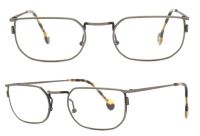 l.a. Eyeworks Vintage Brillenfassung FORD 403 - silber matt Metall Vollrand - Unisex