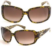 Calvin Klein Sonnenbrille CK976S 041 für Damen - 141mm Breite - Havanna Grün mit Strass