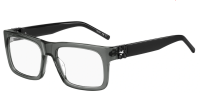 Hugo Unisex Brillenfassung HG1257 KB7 54mm - Grau Transparent Rechteck Kunststoff